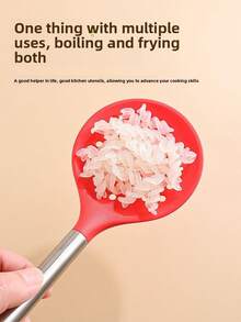 Silicone Spoon, High Temperature Resistant, Non Stick Cookware, Household Silicone Spoon - Multicolor - View 5