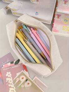 Personalized Name Transparent Large Capacity Pencil Box, Fashion Simple Pencil Case, Customizable Name Pencil Box, Large Capacity Nylon Mesh Transparent Breathable Pencil Box, Exam/Student Stationery Bag, Mesh Pencil Case, Simple Student Supplies Box, School Office Supplies, Back To School Supplies, Study Supplies - Multicolor - View 6