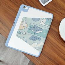 360°旋转iPad保护壳，Y型折叠支架，高清UV印刷，兼容iPad 11（2025款）、iPad Air 11/13（2025款M3）、iPad Air（M2）11/13英寸、iPad Air 4/5/6 10.9英寸、iPad Pro 11英寸、iPad Pro 12.9英寸、iPad 10.2英寸、iPad第九代/第十代及其他多种型号，保护套设计，支持多角度调节，六向支架摆放，内置笔槽，透明后盖，防摔保护，自动唤醒/睡眠功能 - 彩色 - 查看 4