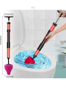 Desatascador de inodoro de alta presión, destapador de tuberías de inodoro, destapador de inodoro de alta presión, destapador de inodoro de acero inoxidable - Otros - Ver 2