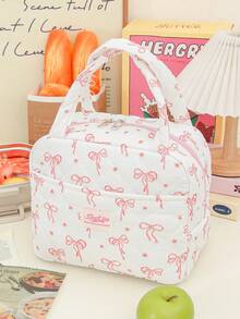 便携式保温午餐包，防水内胆，可爱学生便当包，晚餐保温袋，加厚午餐水果袋，彩色花卉午餐包，超吸睛保冷袋，女生午餐盒 - 彩色 - 查看 15