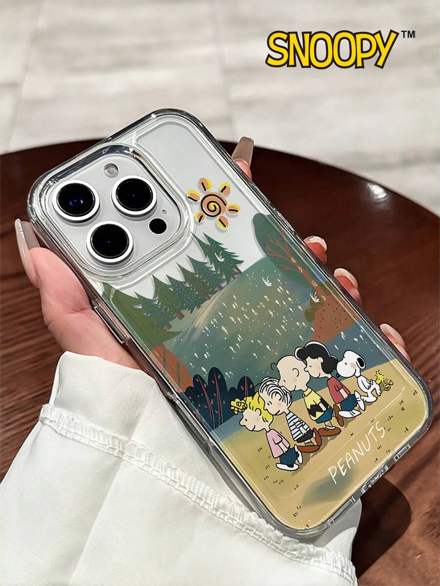 SNOOPY A Cartoon Anime  Transparent Space Phone Case, Made Of Tpu Material, Can Be Given As A Holiday Gift. It Is Suitable For Apple Phones, And The New Model Is Suitable For Protecting IPhone13/14/15/16/17Pro Max/Galaxy Models - 無色 - 查看 1
