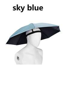 免手持可折叠防紫外线遮阳帽 - 全天候防护，适用于钓鱼、徒步、露营、户外和农业探险 - 便携多功能