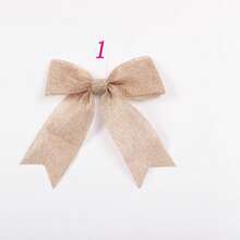 Black Red Plaid Bow Christmas Tree Decoration Bowknot Accessories Fabric Hair Ornaments Xmas Tree Decor - Nơ lớn 8 - Xem 4