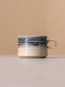 1 Set European Retro Ins Style Coffee Cup & Saucer Set, Creative Personalized Afternoon Tea Ceramic Mug, High-End Latte Mug, Unisex Office Espresso Coffee Cup