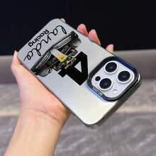 1pc Fashion Racing Car & Letter Print Shockproof Phone Case, Suitable For IPhone11 12 13 14 11Promax 12Promax 13Promax 14Promax XR 15 15PRO 15PROMAX, GalaxyA05/A15/A25/A35/A53/A54/A55/S23/S24 - Multicolor - View 3