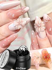 Gel tạo hình móng 3D không dính - 5g Gel acrylic trong suốt bóng ngọc trai, thích hợp cho việc tự làm móng nghệ thuật, nối móng, thiết kế hoa 3D, trang trí móng kiểu Hàn Quốc/Nhật Bản - Bao gồm cọ tạo hình silicon, bộ dụng cụ làm móng - Vật tư cho tiệm nail. (4/2/1 cái) Móng - Nhiều màu - Xem 4
