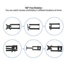 Full-Motion Articulating TV Wall Mount Bracket - For TVs 13in to 27in MAX Weight 33lbs Extension Range of 1.8in to 13.0in VESA Patterns Up to 100x100 - Negro - Ver 6