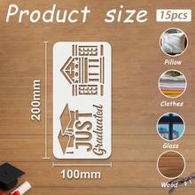 INFUNLY 6Pcs Eagles Painting Stencil For Wall Reusable Wall Stencils Forests Walls Template For Painting 7.87x7.87, 8.27x11.69 Feathers Templates For Crafts Cement Wood Furniture Home Decor - Lễ tốt nghiệp 15 PCS - Xem 2