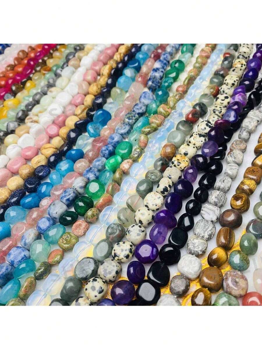 8-12mm Natural Irregular Shaped Amethyst & Agate Beads, Loose Beads With Straight Holes, For Jewelry Making, DIY Crafts, Bracelets, Necklaces, Jewelry Making Kits - Multicolor - View 1