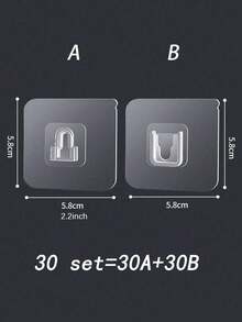 Verschiedene Aufbewahrungsregale ohne Nägel, Klebehaken, wiederverwendbare klebrige Aufhänger, badezimmerwandmontierte Armaturen, transparent, geeignet für Badezimmer, Dusche, Outdoor, Küche, Tür, Wohnzimmer, Heimdekoration, praktisch