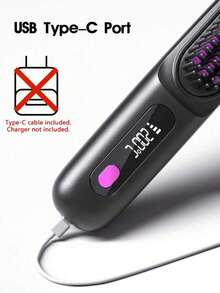 Portable Wireless Hair Straightener Brush, Fast Heating, Constant Temperature Anti-Scald Design, Smart LED Digital Display, USB Charging, Exquisite And Lightweight, Suitable For Home And Travel, Ideal Gift For Women, Professional Styling Tool, 1800mAh Battery - Multicolor - View 10