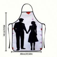 1pc New Floral Or Heart Printed Apron, Ideal Gift For Manicurist, Cooking And Baking, Suitable For Valentine's Day, Proposal, Engagement, Anniversary (Couples, Date, Romance, Wedding) - Multicolor - View 12