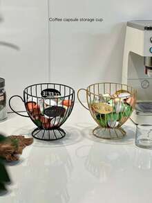 Light Luxury Snack And Candy Storage Rack For Coffee Shops, Home Use, Coffee Capsule Storage, Cup Display Stand - Multicolor - View 5