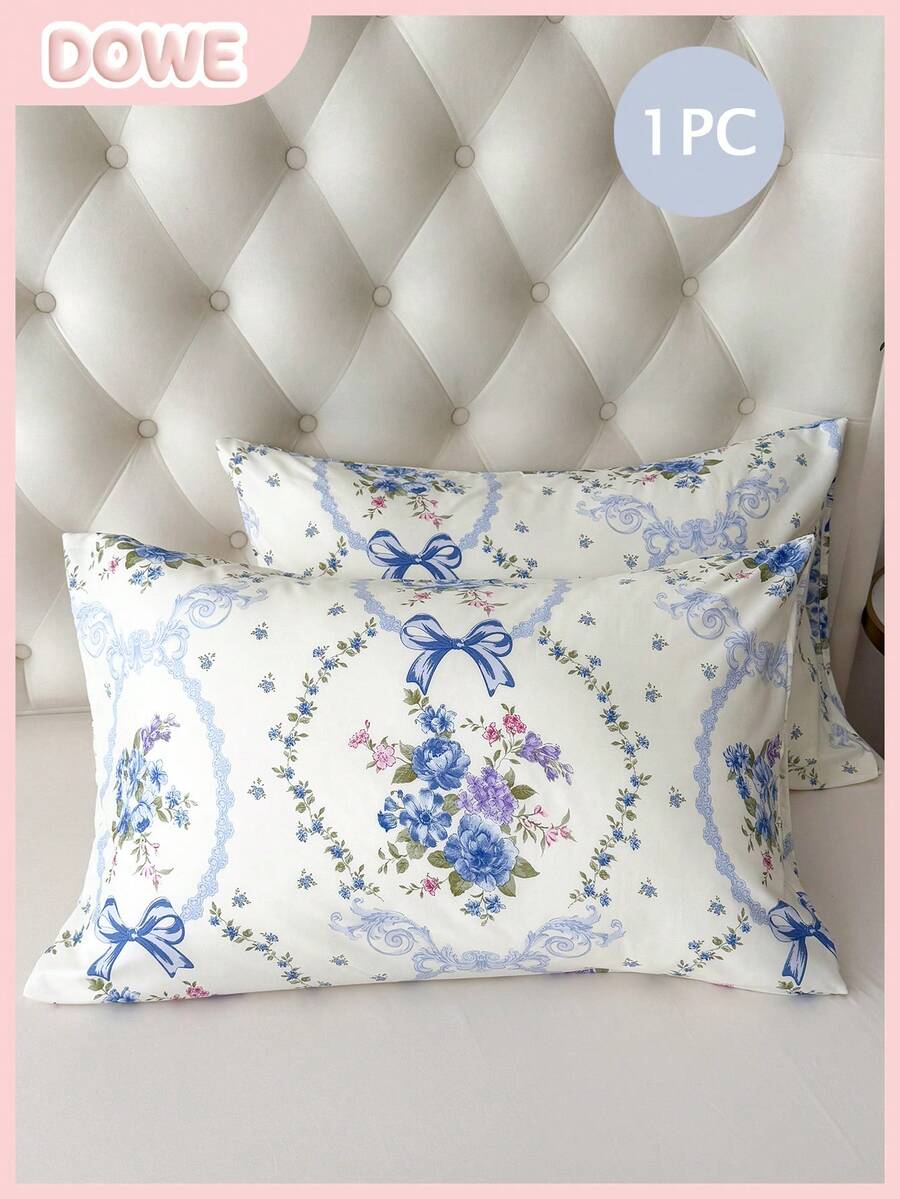 1pc 100% Polyester Floral Pattern Envelope Pillow Cover, No Filling - Multicolor - View 1