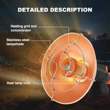 11800W Wind-Proof Foldable Camping Stove for Outdoor Hiking Picnic and Backpacking Portable Gas Stove - Naranja - Ver 5