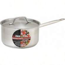 Winware Stainless Steel 4.5 Quart Sauce Pan with Cover - Multicolor - Ver 2