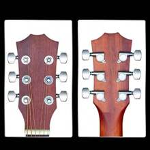 Juego Completo de Clavijas de Afinación para Guitarra 3+3 con Accesorios Incluidos, Clavijas Semicerradas en Línea, Compatibles con Diversos Tipos de Guitarras - / - Ver 7