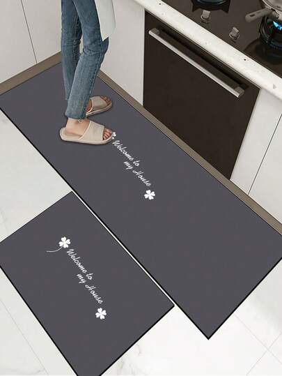 [CHAUD!!!] 1 pièce Tapis de cuisine en caoutchouc souple, tapis de cuisine épais de 3,5 mm, style maison moderne et confortable, tapis absorbant de grande taille pour la cuisine. Peut être découpé sur mesure pour s'adapter à la taille de la cuisine. Matériau de surface en tissu, couche intermédiaire en éponge, couche inférieure en caoutchouc. Convient pour les tapis de cuisine, la décoration de cuisine, la décoration de mariage, la décoration d'intérieur, les tapis de salle de bain, les tapis d'entrée, les tapis de buanderie, les tapis de couloir, les tapis de salon, etc.