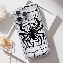 Funda para teléfono con diseño de telaraña de Halloween espeluznante, compatible con iPhone 16, 15, 14 Pro Max, 13, 12, 11, XR y XS Plus. Fabricada en silicona TPU, ofrece protección contra golpes y caídas, además de una excelente sensación al tacto. Es el regalo ideal para familiares, amigos y seres queridos. - transparente - Ver 5