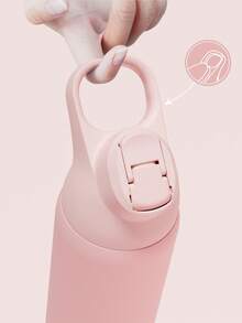 Meoky 24oz Stainless Steel Insulated Water Bottle With Straw And Handle, Double Wall Vacuum Sealed Design, Leak-Proof, Suitable For Cold & Hot Drinks, Ideal For Sports, Travel, Office, School And Gifting - Pink - View 5