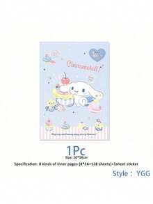 Sanrio 1Pc Kuromi Hello Kitty Notebook Cinnamoroll My Melody Hand Book Note Paper Cartoon Memo With Stickers For Gift Toys(Some Parts May Be Random) - Multicolor - View 11