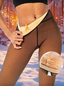 2025 neue thermisch gefütterte transparente Strumpfhose mit einzelnem Schritt, hauteng, warm und bequem. Erhältlich in 3 Standardgrößen und 3 Übergrößen für verschiedene Körpertypen. Entworfen in 5 transparenten Hautfarbtönen für bessere Passform, Komfort und Wärme.