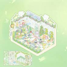 [Bộ nhãn dán Gucard, Mô hình tiểu cảnh, 67 nhãn dán phong cảnh với nhiều kiểu dáng khác nhau!!!] Thế giới thu nhỏ chất lượng cao: Mô hình tiểu cảnh Dreamland, kích thước lớn, tự làm, nhãn dán nhà thu nhỏ - Mô hình tiểu cảnh thẩm mỹ cao - Nhiều màu - Xem 55