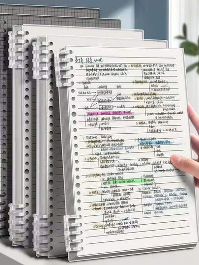 1pc Detachable Transparent Spiral Notebook, High-Quality A5 Lined/Grid Notebook, Thick Cover Durable & Waterproof Creative Spiral Notebook, 360° Foldable Transparent Loose-Leaf Notebook, Student Diary (1pc/60 Sheets)