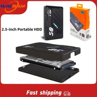 Disco duro externo portátil de 2.5 pulgadas USB3.0 de 320GB, almacenamiento de disco duro portátil tipo C para PC y portátil