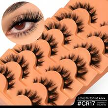 GROINNEYA 7 Pairs Cat Eye Lashes Spiked Criss-Cross Faux Mink Eyelashes Natural Look Soft Full Strip Lashes Luxury Volume Fake Eyelashes Mange Eyelashes Applicable To Dating Scenarios - Cat Eye Lashes - View 20