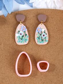 2/4/20pcs Irregular Geometry Polymer Clay Cutter For Jewelry Making, Flower Earring Clay Tool, Summer Beach Vacation Polymer Clay Mold, Jewelry Making Kit - Clay Cutter - View 13