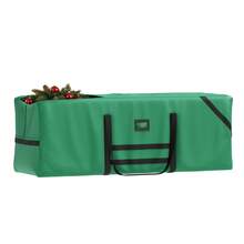 Borsa portaoggetti per albero di Natale BALCONERA da 7,5 piedi – Borsa robusta e impermeabile per albero di Natale con manici robusti e cerniera, nera - Verde - Visualizzare 3