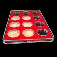 27mm Coin Capsule Collection Box Protect Display Case Storage Organizer Holder - Red - View 3
