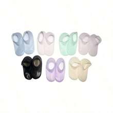1 Pair Of Silicone Moisturizing Socks - High Elastic Aloe Soothing Anti Slip Gel Heel, Night Home Foot Care, Softening And Moisturizing, No Shoes To Wear, Soft Texture, Women's Moisturizing Anti Crack Sole Socks, For Dry Heels - Foot Care IBCG - 紫色 - 查看 3