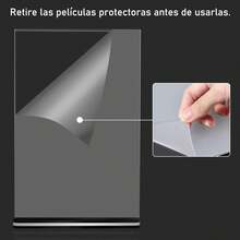 YELIY Porta Menu, 10Pcs-Soporte de Letrero, Soporte para Menús de Acrílico, Menu Holder Doble Cara Transparente para Restaurantes, Oficina, Publicidad, Bares, Tablero De Mesa, Alenar, 21*15Cm - negro - Ver 5