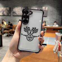 Funda de Teléfono de Lujo para Camión, Adecuada para S25, S24, S23, S22, S21, S20 FE, S20 Ultra, A03s, A04E/M04, A05s, A06 4G, A13 4G, A15 4G/5G, A25 5G, A32 4G, A55 5G, A03, A04, A05, A12/M12 4G, A13 5G/A04S, A16 4G/5G, A35 5G, S20, S20 Plus, A34 FE Ultra Plus 4G/5G - Funda Trasera Transparente Suave a Prueba de Golpes - Colores mixtos - Ver 8