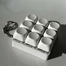 1pc Multi-Functional Keycap Keychain - 4/9 Key Press Toy, Adult Stress Relief, DIY Keyboard Clicker, Focus Entertainment