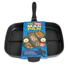 InGenious Lazy Man Frying Pan Multi Hob Cooker 5-In-1 Breakfast Cooking Skillet - Black - View 3