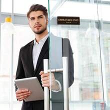 Employees Only Sign For Door, (2 Pack) Self-Adhesive Staff Only For Business Door And Wall 9 X 3 Inches White - Chỉ dành cho nhân viên 01 - Xem 6