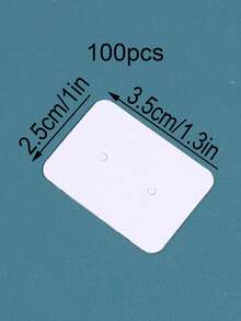 100pcs/Set Paper Jewelry Tower, Modern Black Earring Storage Card For Home Back To School,Room Decor - Black - View 14