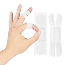 150/50/15片装手指防水贴片，X型绷带，中等张力，不对称包扎，透气，轻便，适用于各种场合 - 彩色 - 查看 7