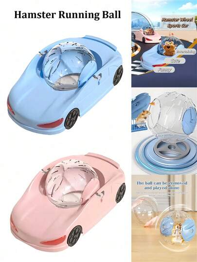 Large Durable Transparent Hamster Exercise Ball, Creative Hamster & Ferret Running Wheel Toy