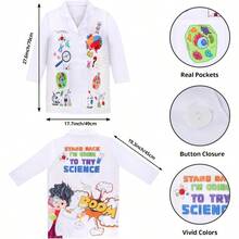 Kyson - Disfraz de cientifico loco para niñas disfraz de laboratorio de ciencias locas anteojos guantes y broche de pajarita para disfraces de HalloweenDurable, Sólido,cultivating children's interests - Multicolor - Ver 4