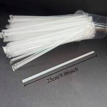 Pajitas cortas y largas para chocolate caliente, café americano helado, té con leche, café, adecuadas para varios tipos de tazas - transparente - Ver 7