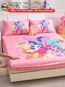 South Life MY LITTLE PONY 2/3件套小马宝莉印花床上用品套装，包含床笠、床垫套，柔软透气，多种尺寸可选，适用于单人床/双人床/大号双人床/特大号双人床，可机洗，卡通人物设计，温馨的房间装饰，精美礼品，通过OEKO-TEX认证 - 彩色 - 查看 27