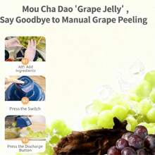 Ultra-Efficient Automatic Electric Fruit Peeler Machine | Portable USB Rechargeable Peeler For Grapes, Cherry Tomatoes, Garlic & Small Fruits | Rapid Skin Removal Tool For Kitchen, Salad Prep, Picnic & Commercial Use - Màu xanh lam - Xem 7