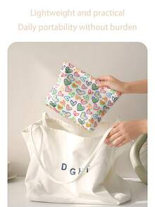 1 pieza Nueva bolsa cosmética portátil, estuche para almacenamiento de lápiz labial y brochas de maquillaje para estudiantes, bolso bandolera para viajes, bolsa de maquillaje, bolsa de aseo, artículos esenciales para viajes, regalos esenciales para vacaciones para hombres y mujeres - Multicolor - Ver 4