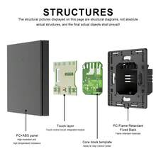 单联 40A/8000W 超薄 9mm 智能触控 PC+ABS 面板 WiFi+BLE 墙壁开关，现代方形黑/白模块化安装，带背光，支持语音/APP 远程定时分组控制，适用于热水器、空调和其他家用电器 - 彩色 - 查看 7
