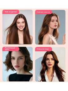 无线数码显示可调温卷发棒，卷发/直发两用，4500mAh电池容量